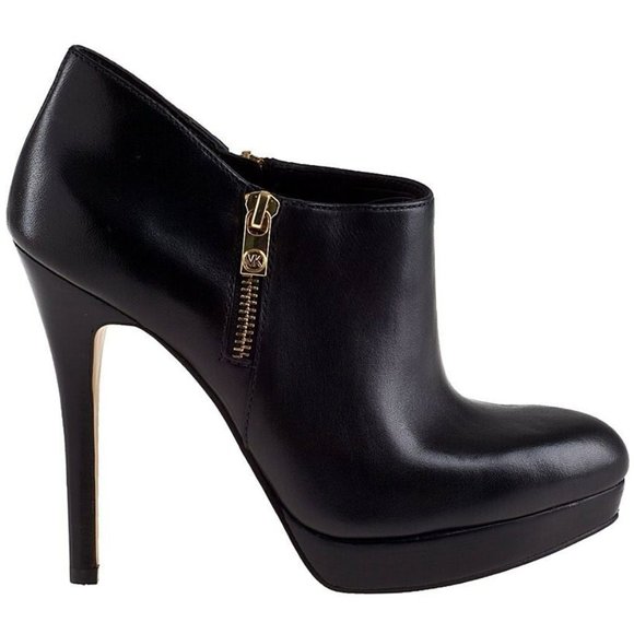 NEW Michael Kors Women York Leather Platform Stiletto Heel Below Ankle Bootie - Picture 3 of 3